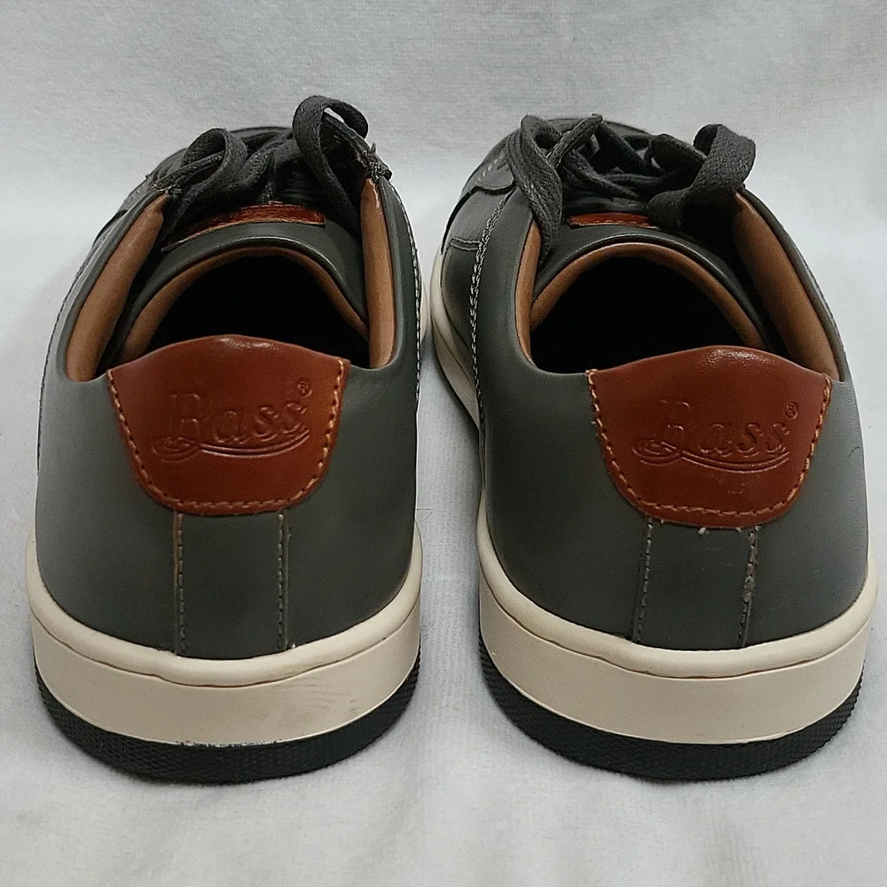 Dark Grey Leather Sneakers Landon Size 9.5M G.H. Bass - Picture 6 of 12